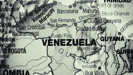 map of venezuela and neighboring south american countries