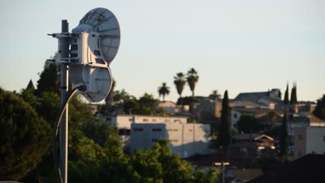 satellite pointed towards los angeles neighborhood