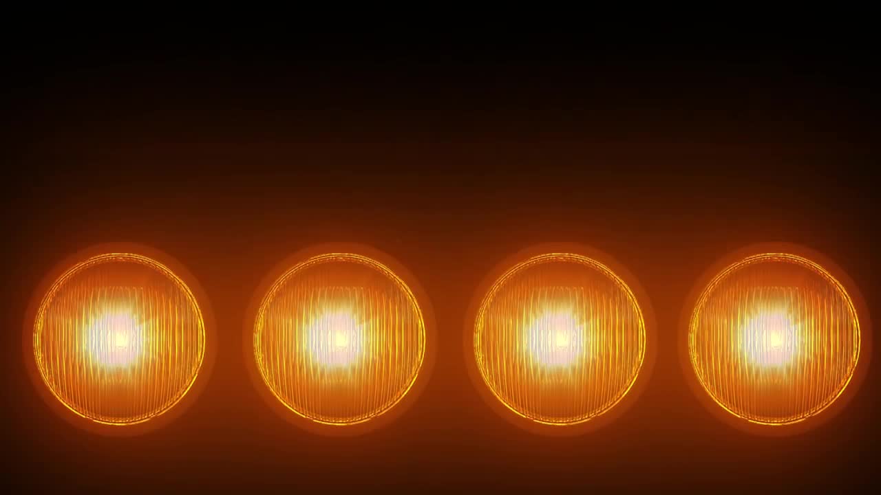 Rekke av varme oransje lys