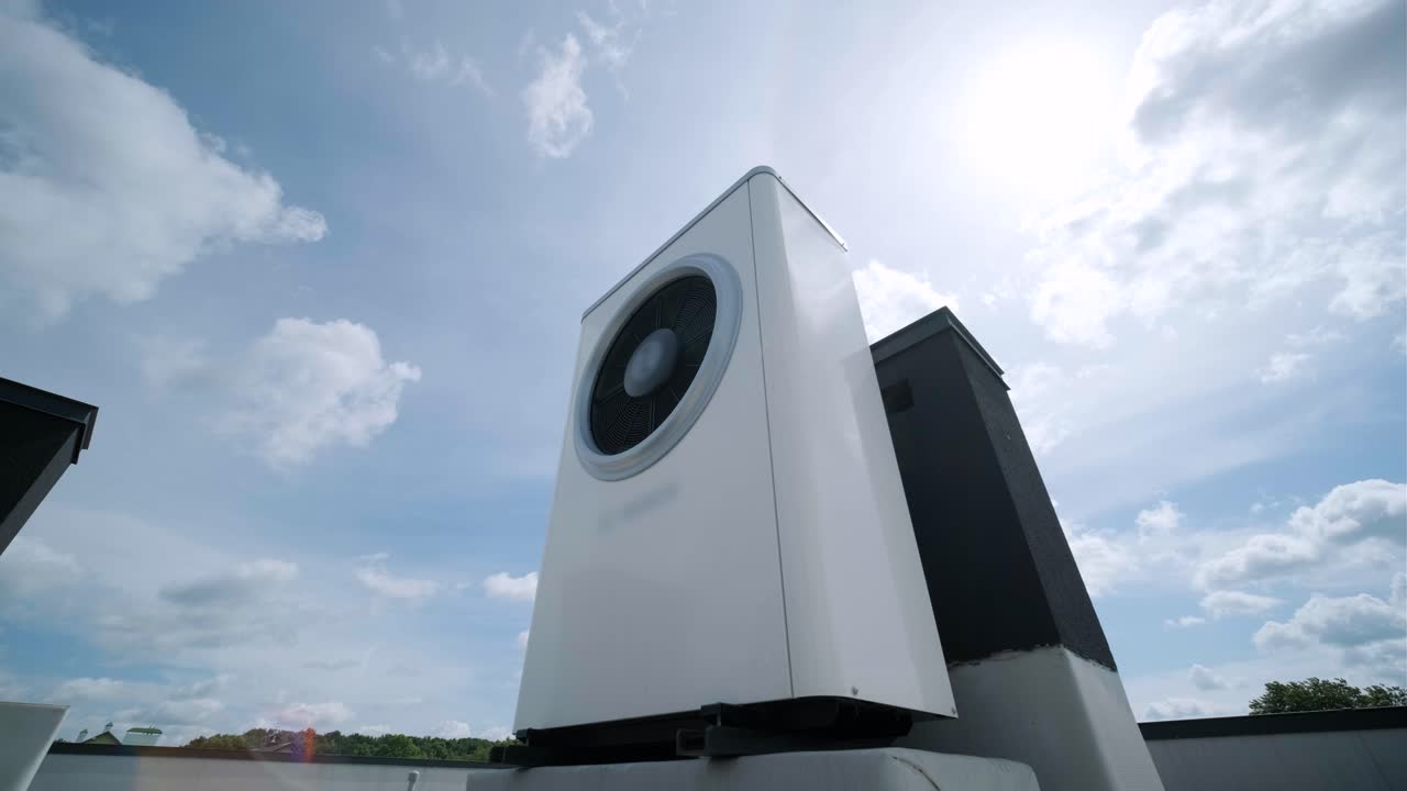 hvac - 난방, 환기 및 에어컨 시스템, 지붕에 열 프