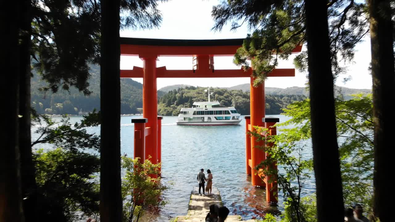 Hakone Shrine and Lake Near Mt Fuji Japan