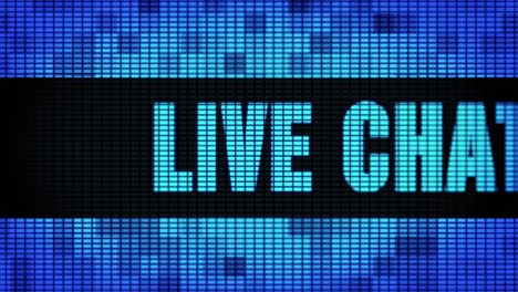 live chat display on a led screen