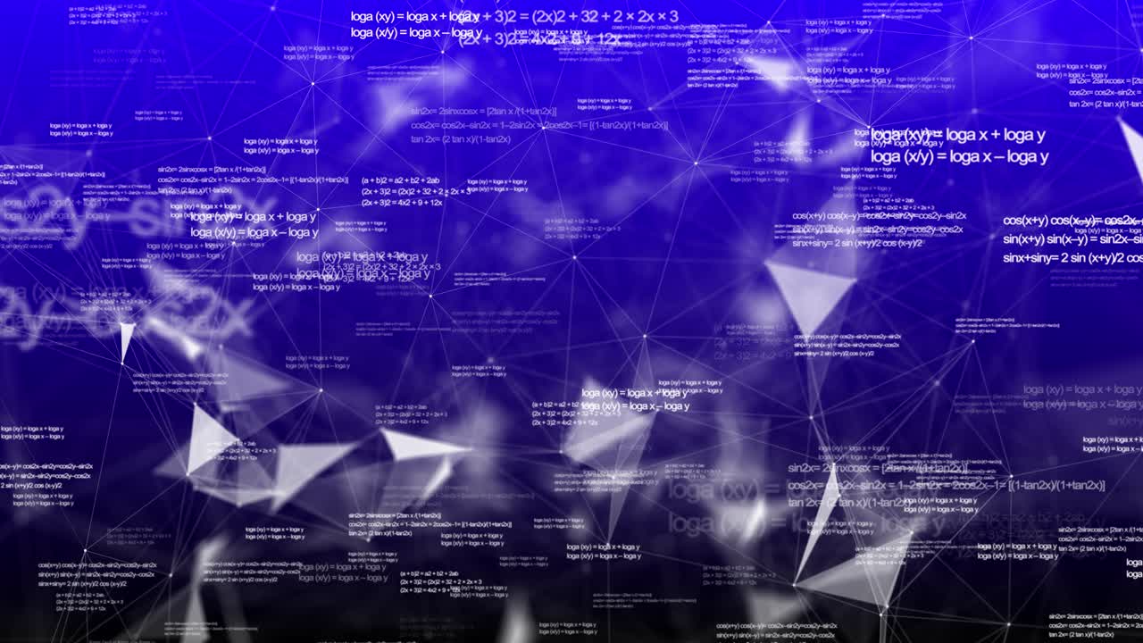 Polygon mesh abstract digital connection moving dots and lines communication network concept digital