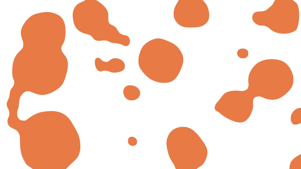 Orange Bubble Lava Merging In White Background