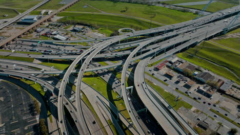 large multilane highway interchange