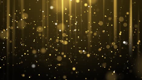 4k golden particle bokeh dust light rising glitter luxury particle stripe loop cinematic background