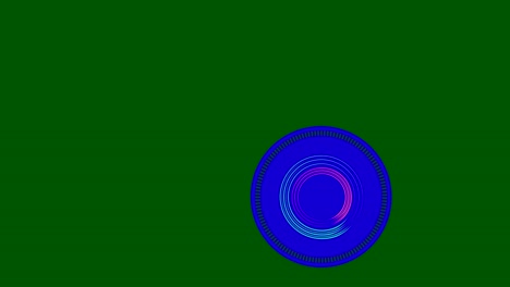 graphic design that rotates on the lower side from right to left changing color.