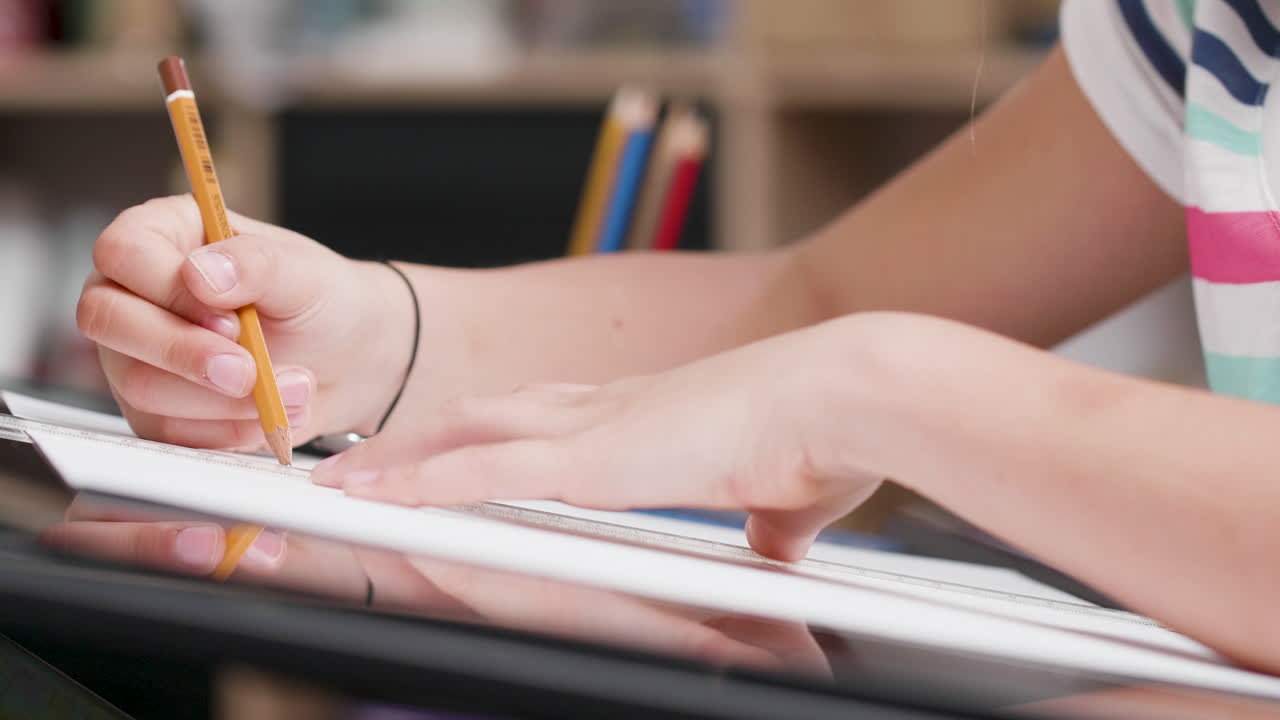 Drawing with a pencil