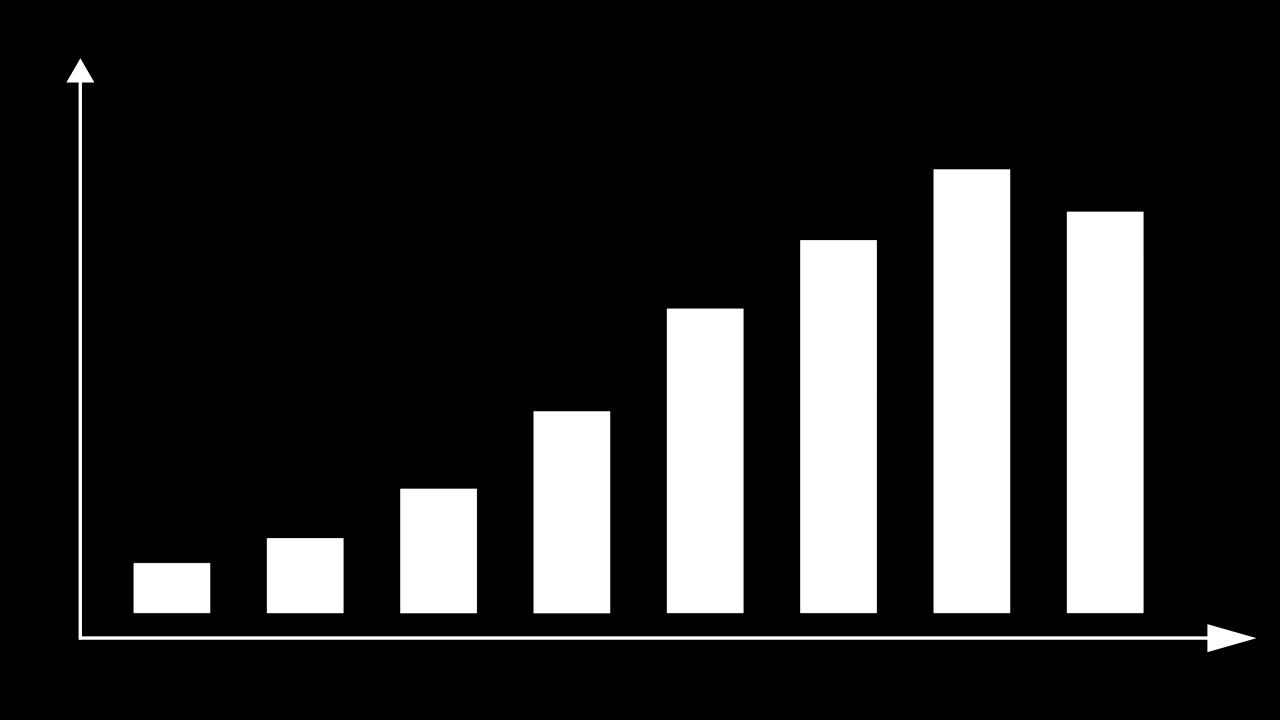 2D søjlediagram infografik i sort