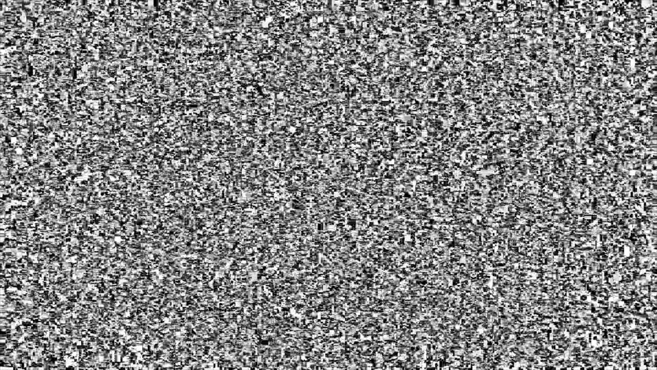 Black and White TV Static Noise Background