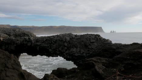 vista única de 4k de la costa islandesa