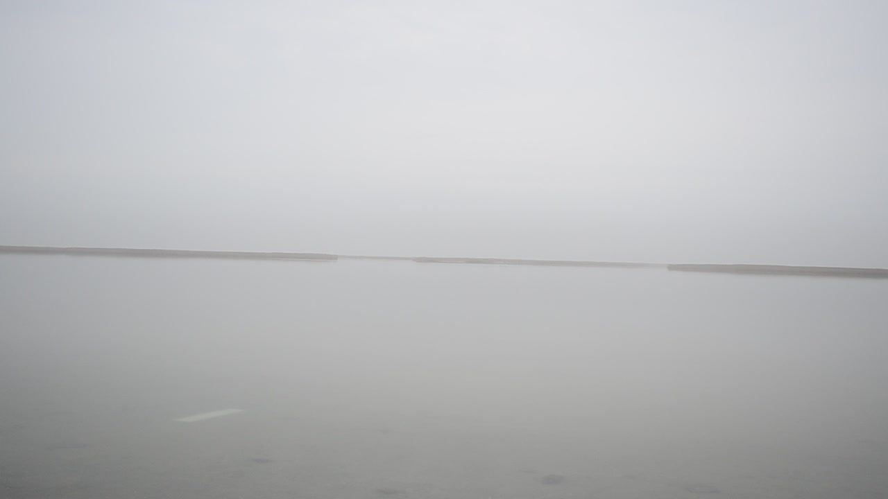 Лед на море, туман. Море в тумане