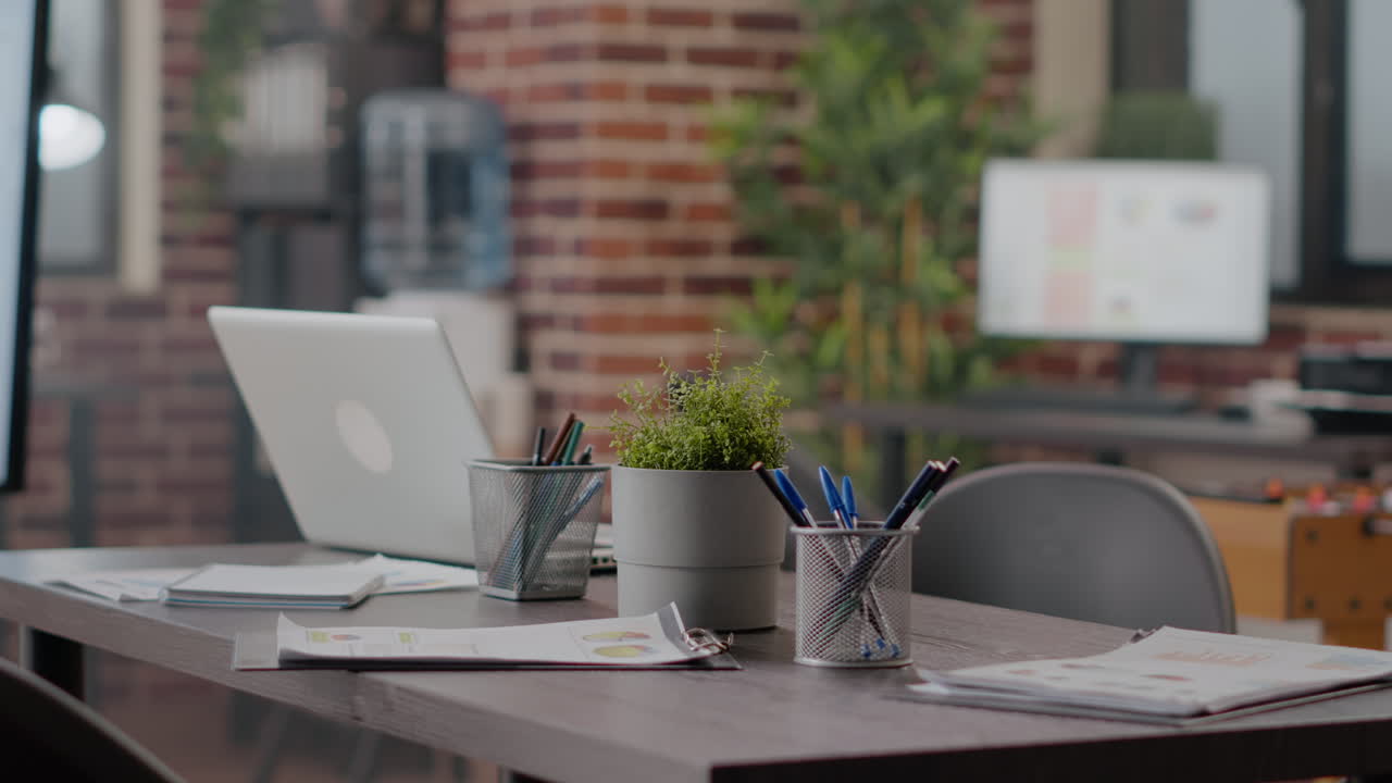 Close up of boardroom space used for business meeting