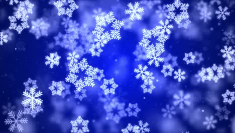 confetti snowflakes and bokeh lights on the blue background magical happy new year texture 3d