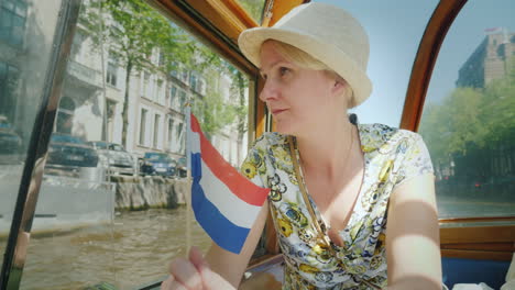 A-Woman-on-Amsterdam-Cruise