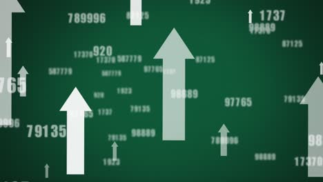 animation of arrows and data processing on interface