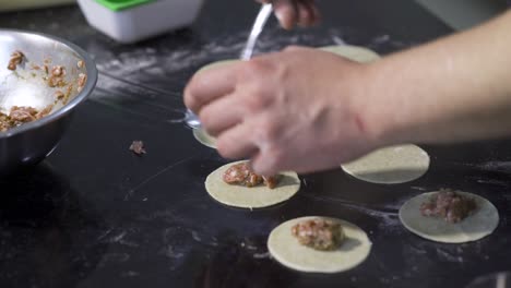 making dumplings