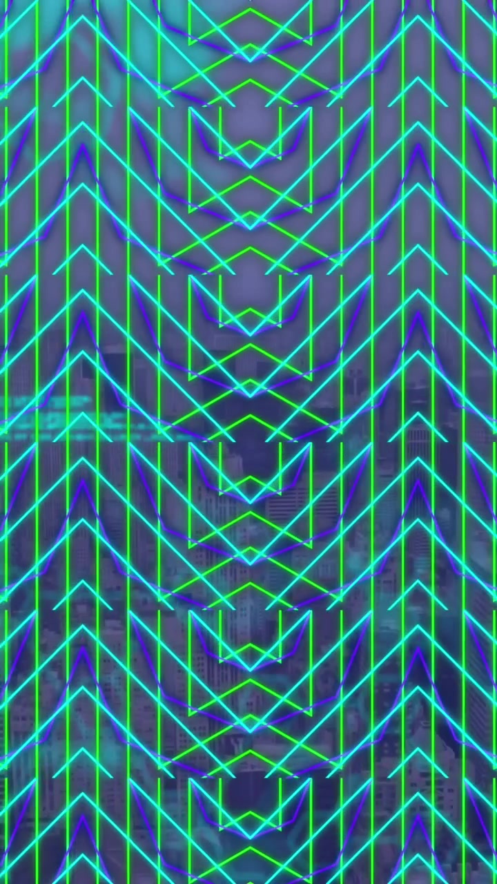 Animazione di elaborazione dati su forme e paesaggio urbano