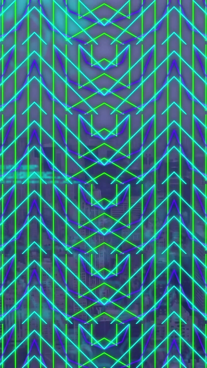 Animazione di elaborazione dati su forme e paesaggio urbano