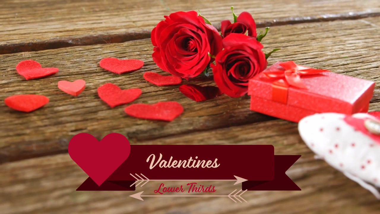 Modello di motion graphics per sottopancia di San Valentino