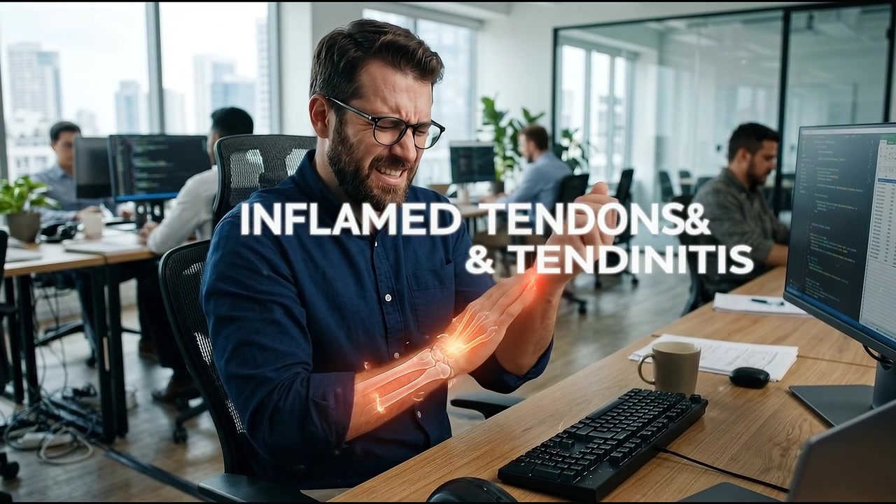 Office Worker Experiencing Wrist Pain and Tendonitis