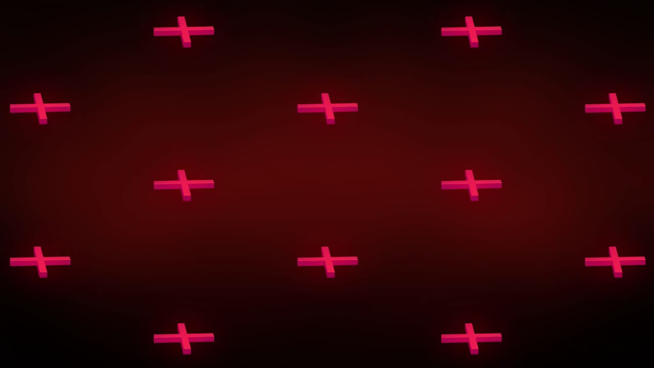 Animation of red cross icons repeated on red background