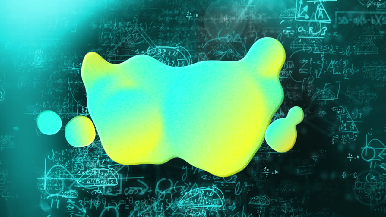 animación de una mancha brillante que se mueve sobre el procesamiento matemático de datos