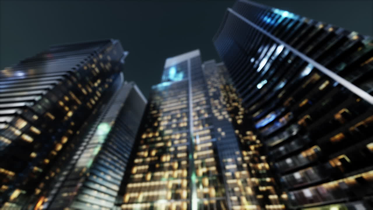 desenfoque abstracto y paisaje urbano desenfocado al crepúsculo para el fondo