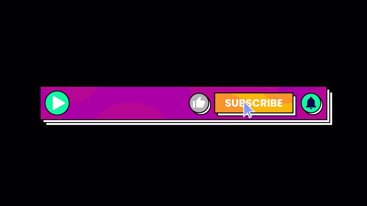 Animated YouTube Subscribe Button with Like and Notification Bell