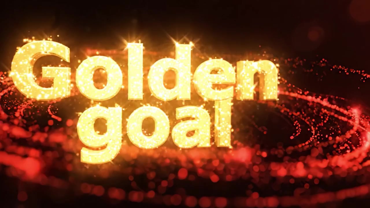 Uno spettacolo ipnotizzante di particelle scintillanti che turbinano in vivaci tonalità di rosso, culminando in un trionfante “Golden Goal” che cattura l'eccitazione e l'energia della vittoria.