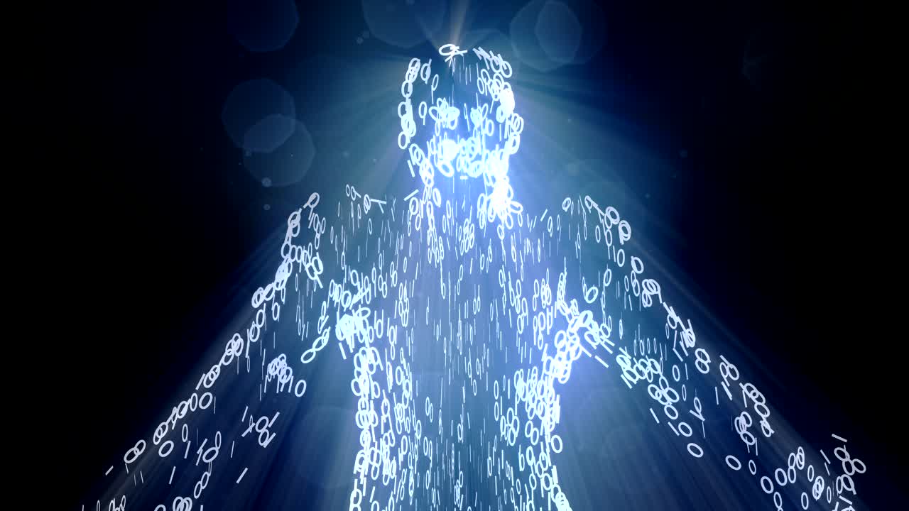 반이는 구를 가진 이진 인간 컴퓨터 인터넷 웹 네트 데이터 0 1 4k