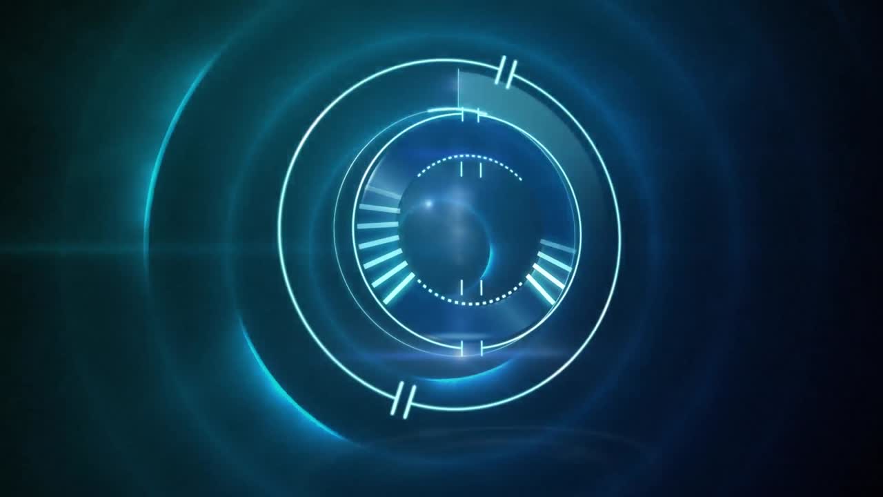 Animation of scope scanning over blue circles