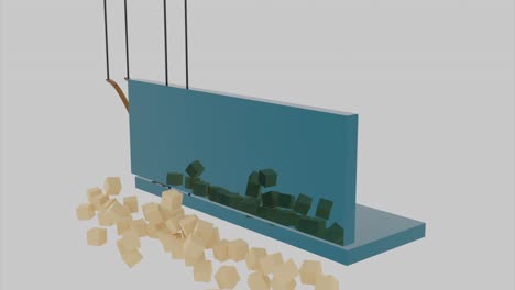 representación 3d minimalista de una estructura geométrica