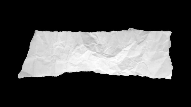 Crumpled White Paper Scrap
