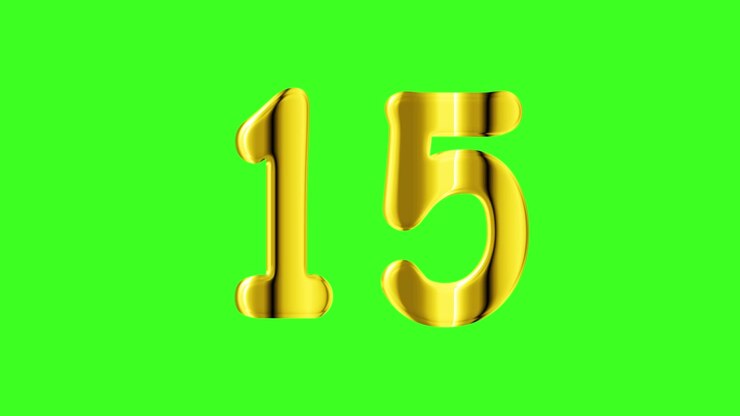 Golden 30 seconds Countdown 4K animation on Green screen background - 30 Seconds New year Gold Count down Timer on Chroma key background