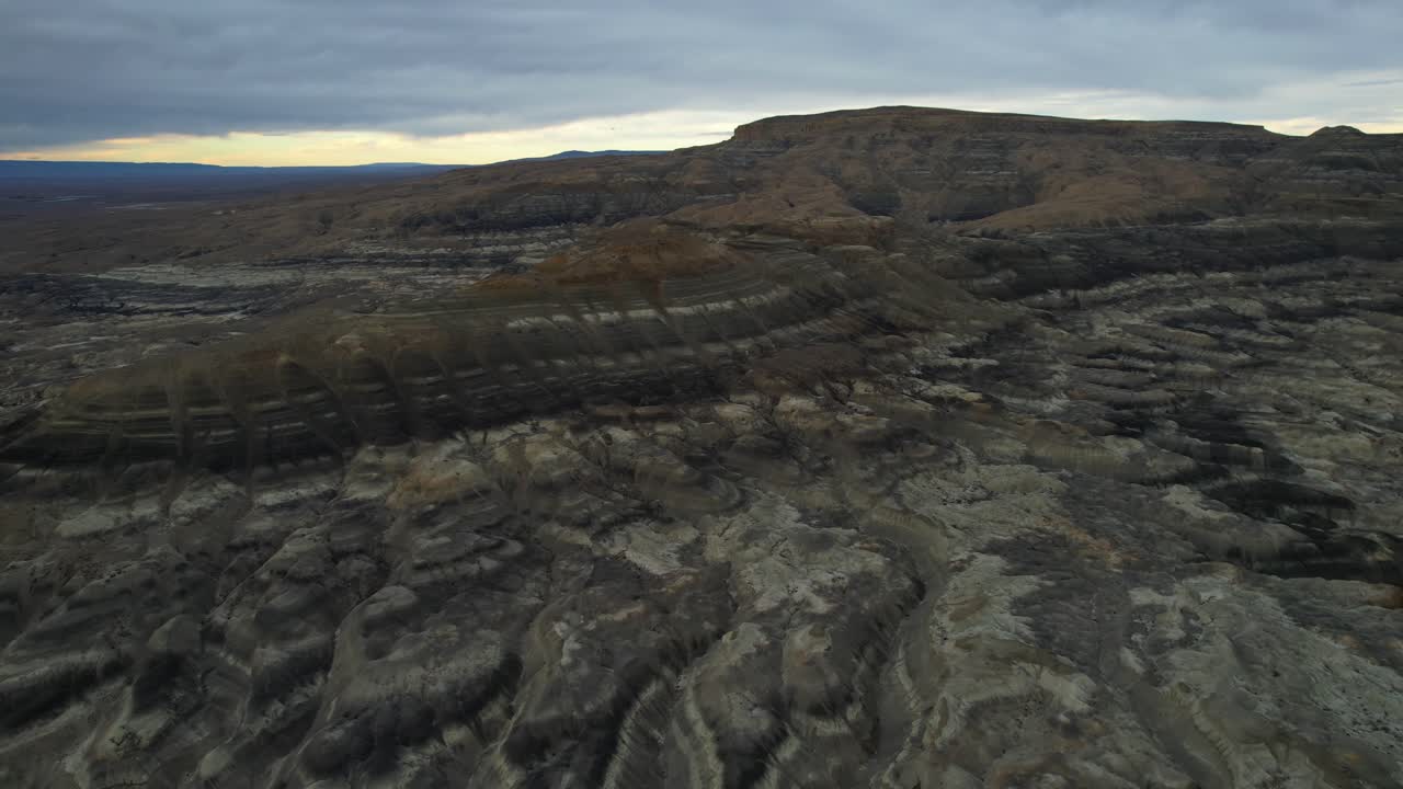 Aerial Flyover Reveals Patagonia Badlands And Eroded Hills