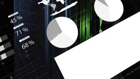 animación del procesamiento de datos sobre el ingeniero de ti asiático por servidores informáticos