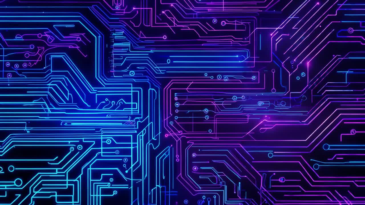 placa de circuitos de neón