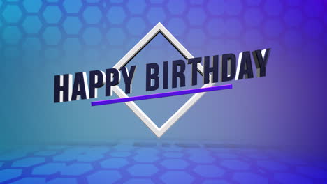 Modern-Happy-Birthday-with-cube-on-blue-gradient-geometric-pattern