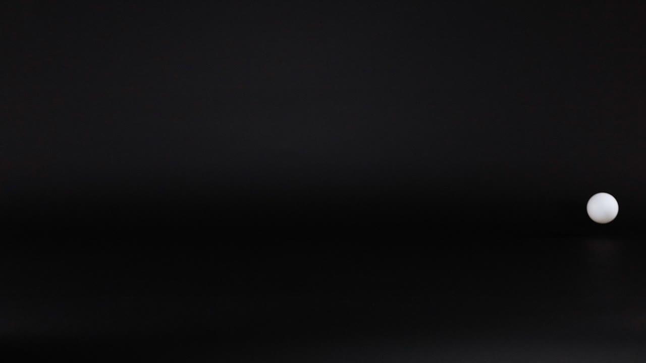 Ping pong ball bouncing in dark space