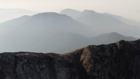 misty mountain range