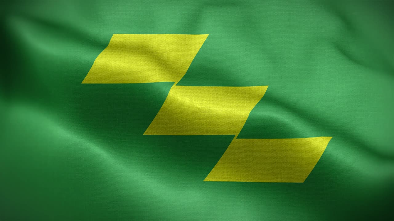 Miyazaki Præfektur, Japan flag loop baggrund 4K