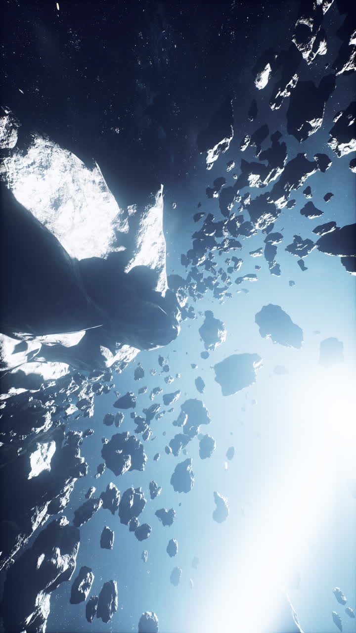 campo de asteroides en el espacio: un viaje cósmico a través de la materia oscura