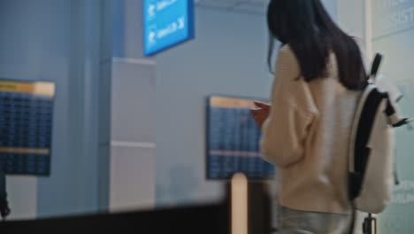 airport scene with staff and passengers