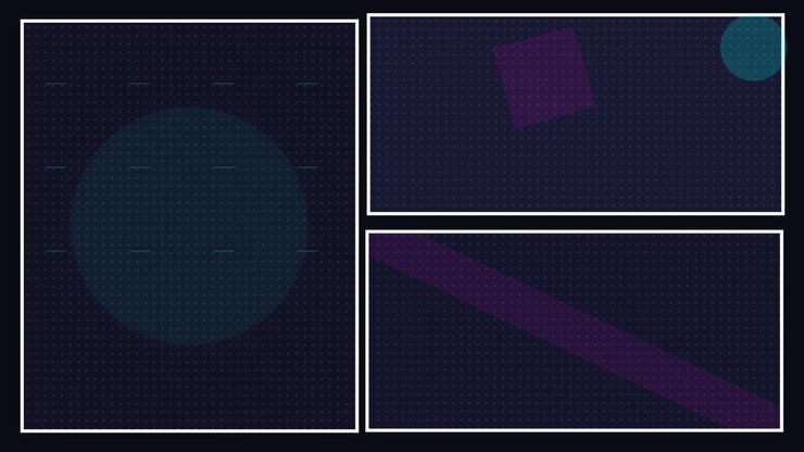 Abstract Motion Graphics with Geometric Shapes and Grid Patterns