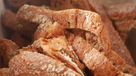 close-up of sliced rustic bread