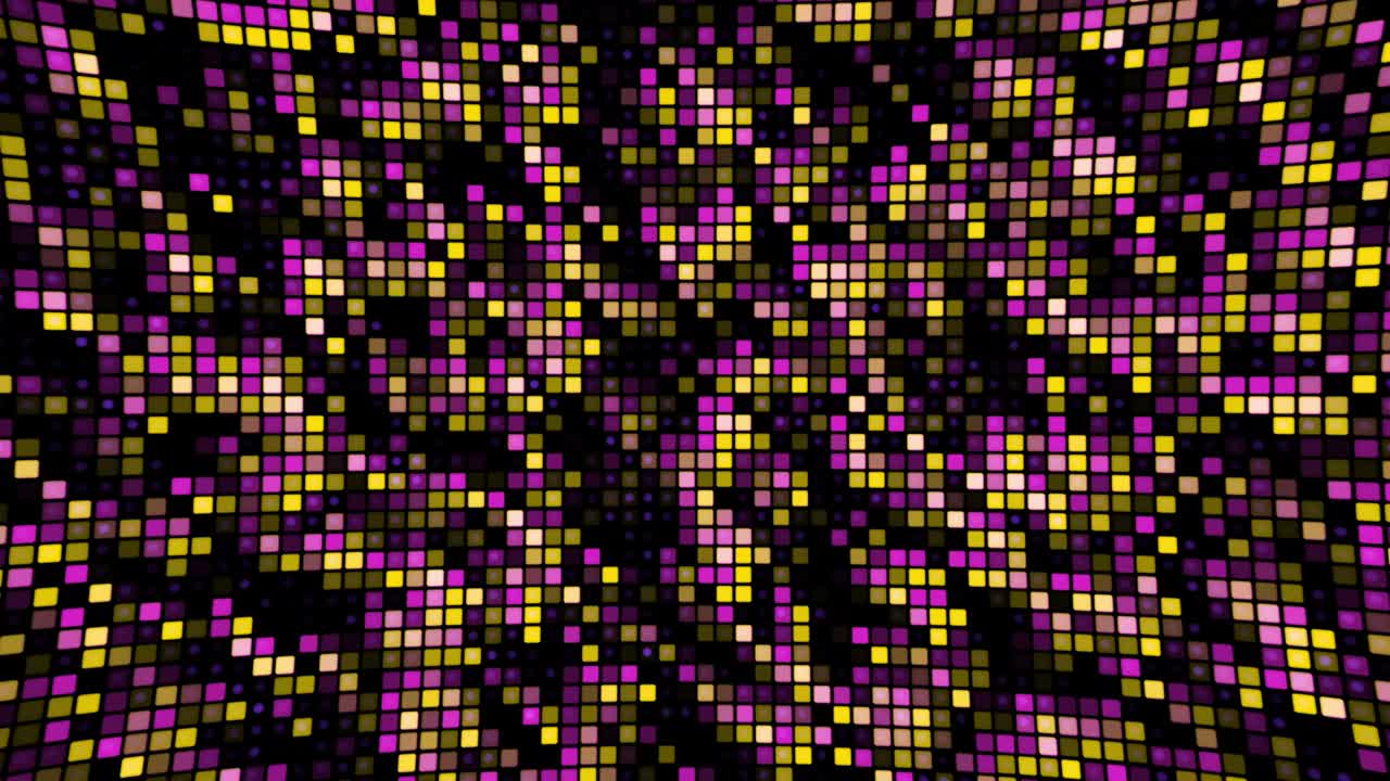 Abstract square tiles in seamless loop animated mosaic. Simple motion graphic background