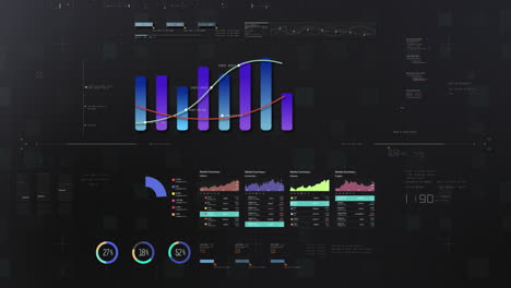 Dynamic data visuals for business info graphics, animated charts, and data-driven insights for a business meeting mock-up. Explore the world of trading, stock exchanges, and crypto