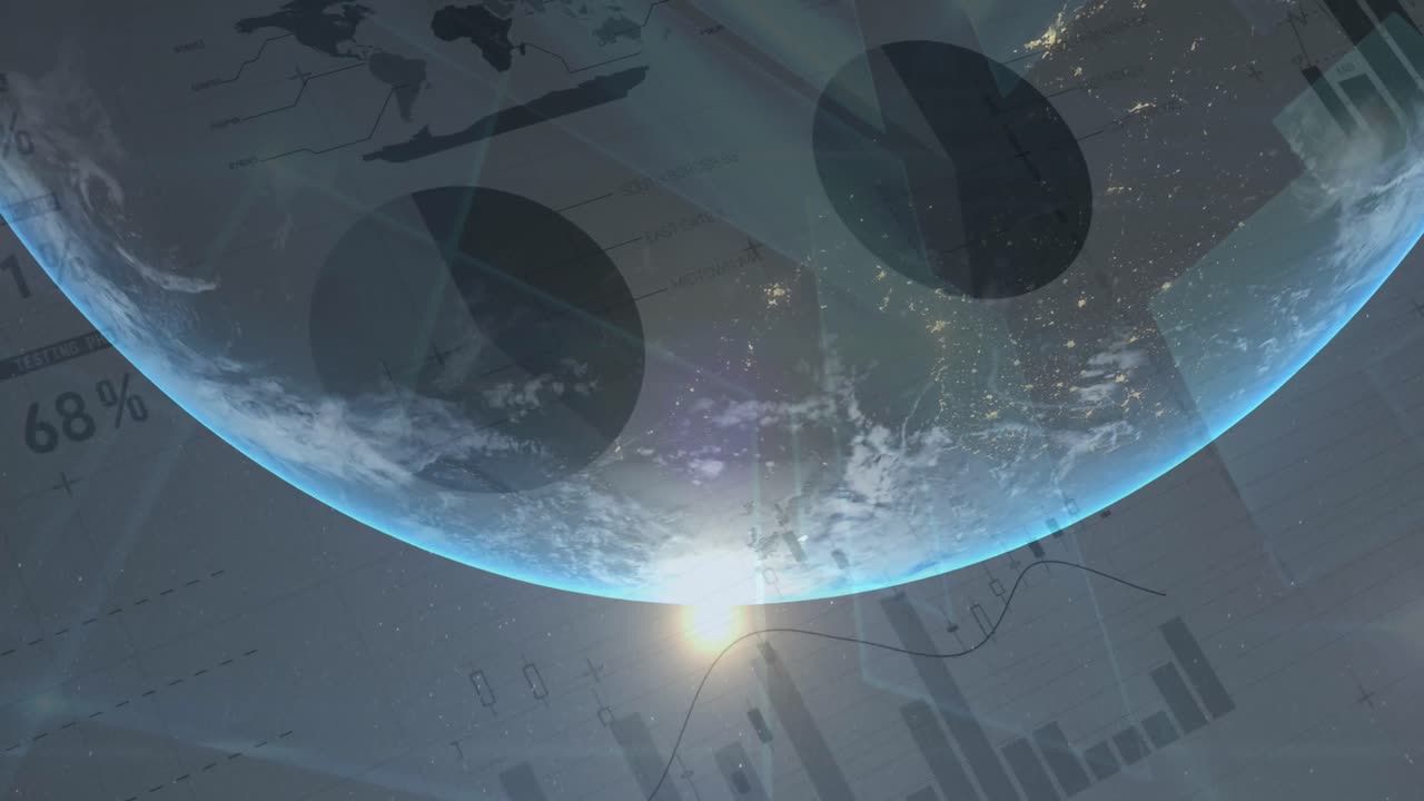 전 세계 데이터 프로세싱의 애니메이션