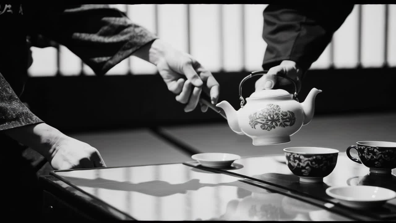 Japanese Tea Ceremony in Traditional House